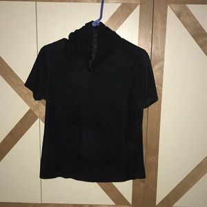 Velvet turtleneck top